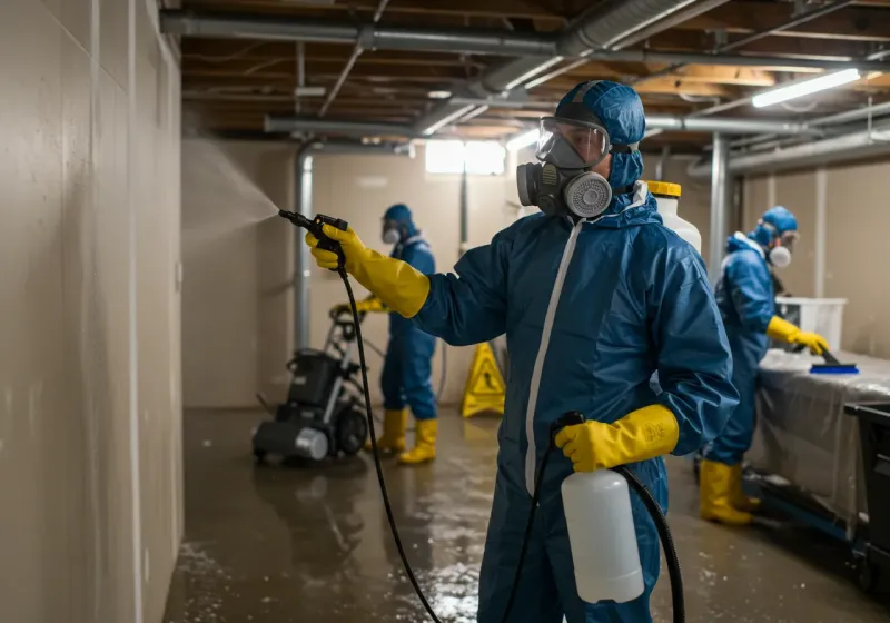 Basement Sanitization and Antimicrobial Treatment process in Sundance, WY