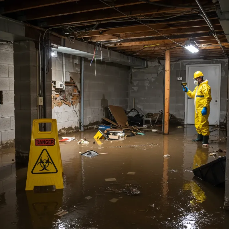 Flooded Basement Electrical Hazard in Sundance, WY Property